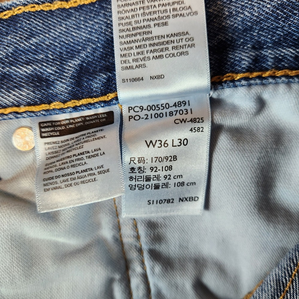 Levis 550 Lot 3 Relaxed Fit Jeans Men 36x30 Blue Tapered Leg Denim Casual Zip - Picture 8 of 16